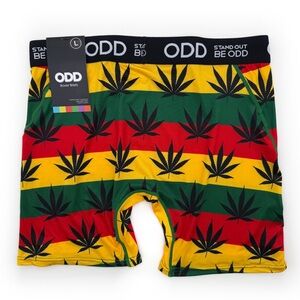 Odd Sox Rasta 420 Boxer Briefs Mens Large Underwear Red Yellow Green Fun Gift
